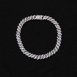 Hip Hop Cuban Chain Colorful Rhinestone Necklace