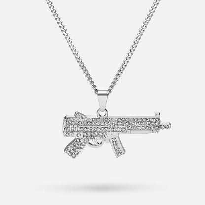 Hip Hop Gun Micro Zircon Pendant