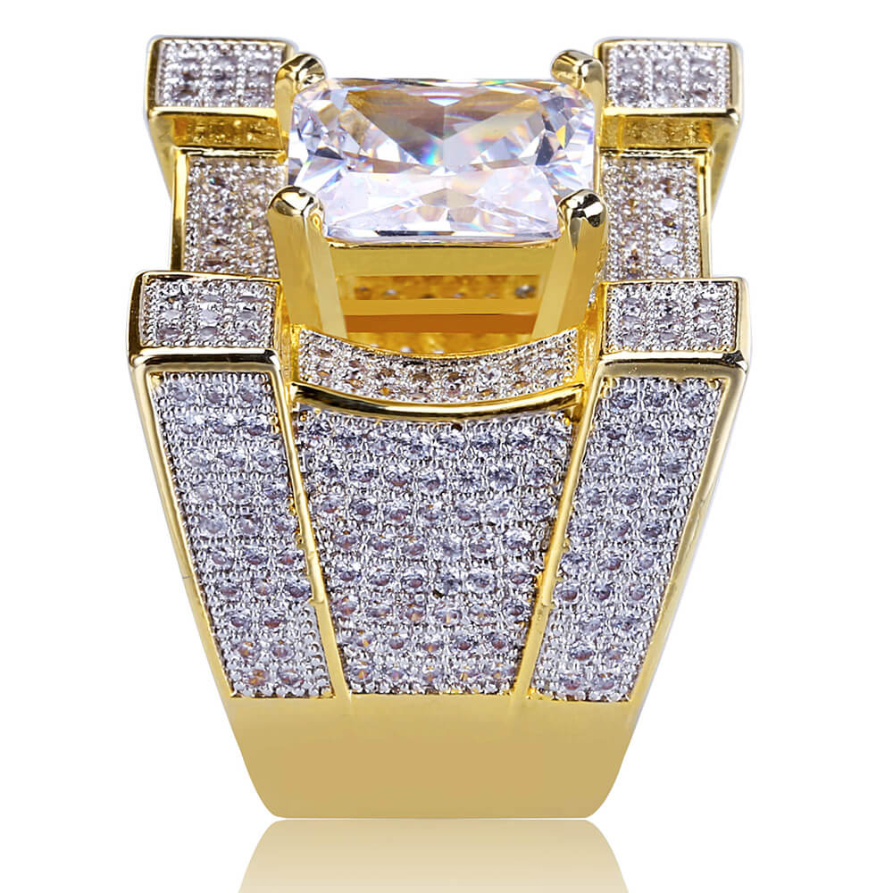 Hip Hop Micro Zircon Men's Ring