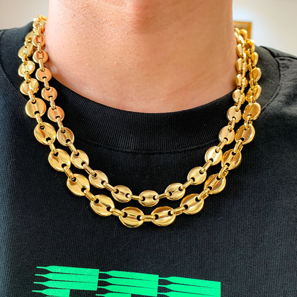 Hip Hop Pig Nose Coffee Bean Thick Chain