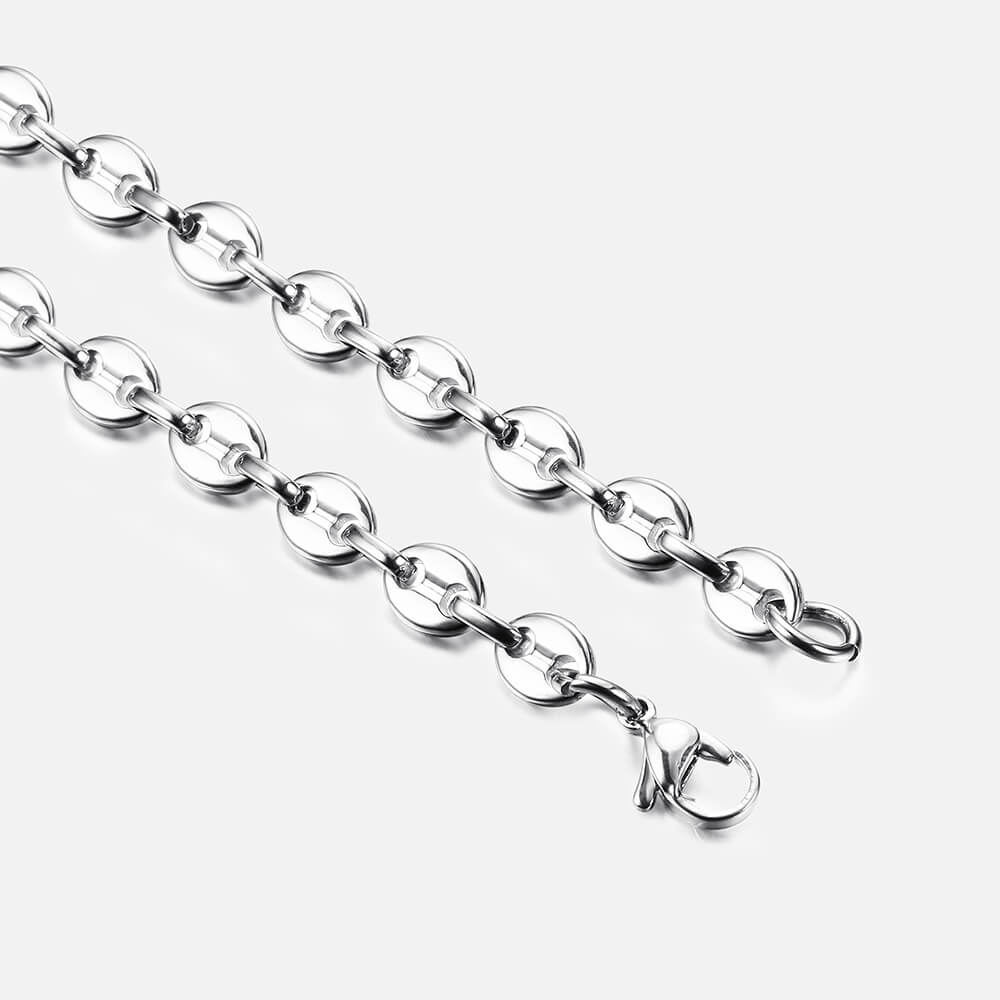 Hip Hop Pig Nose Coffee Bean Thick Chain