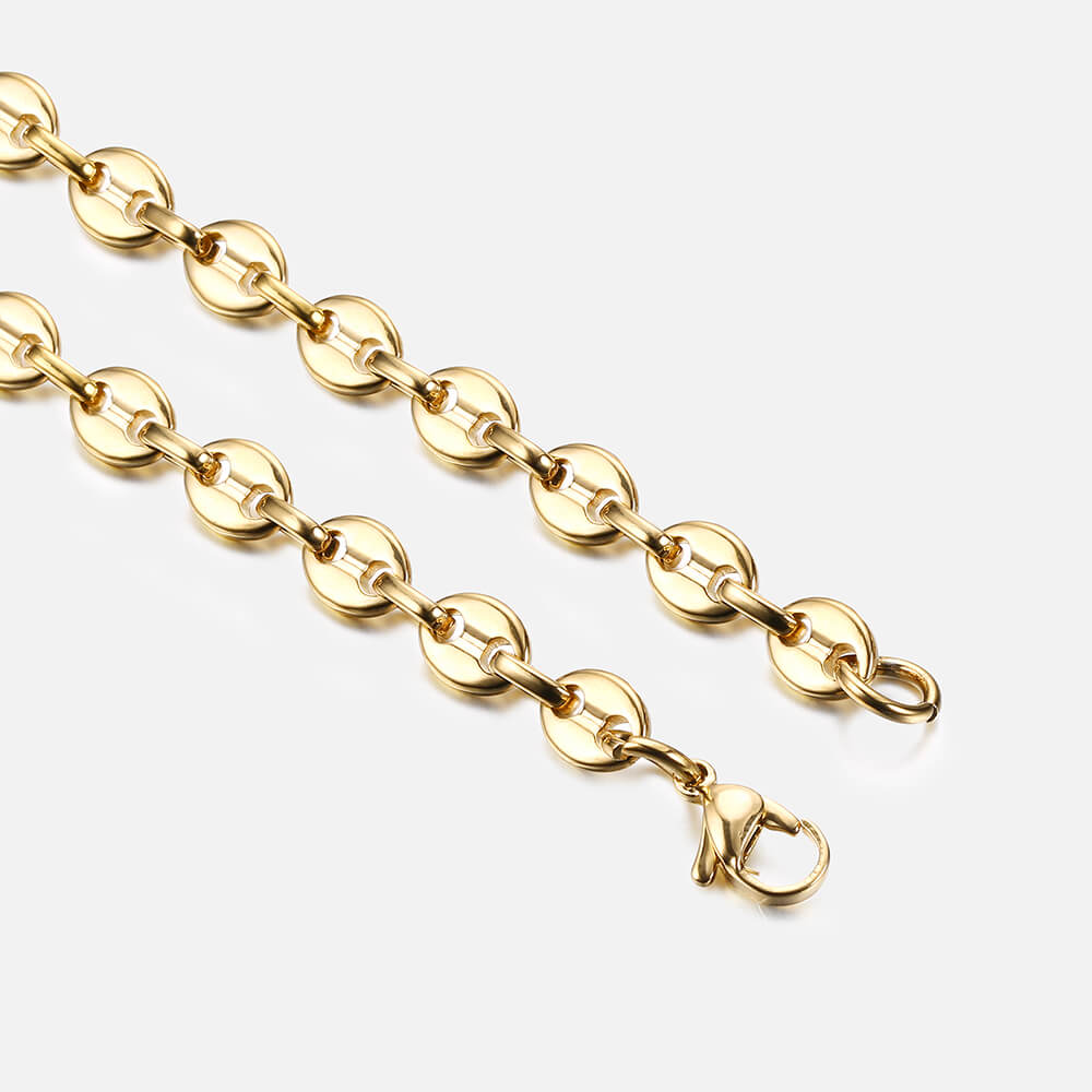 Hip Hop Pig Nose Coffee Bean Thick Chain