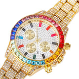 Hiphop Full Diamond Color Quartz Watch