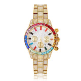 Hiphop Full Diamond Color Quartz Watch