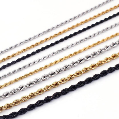 Multi-Size Stainless Steek Rope Chain