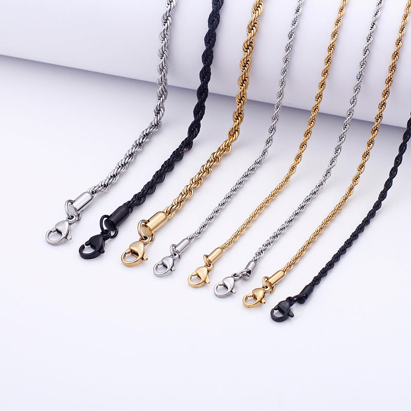 Multi-Size Stainless Steek Rope Chain