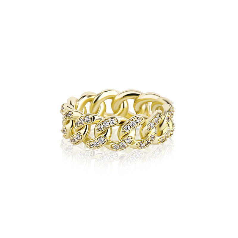 Iced Cuban Chain Hip Hop Ring