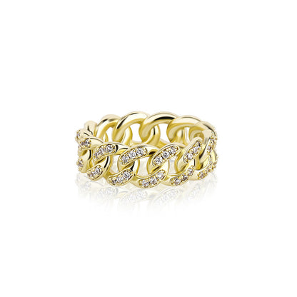 Iced Cuban Chain Hip Hop Ring