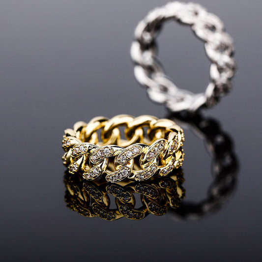 Iced Cuban Chain Hip Hop Ring