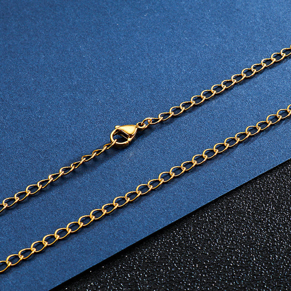 Multi-Size Stainless Steel Circle Chain in Gold