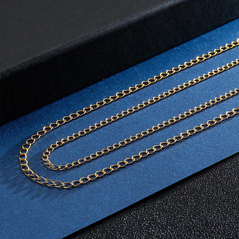 Multi-Size Stainless Steel Circle Chain in Gold