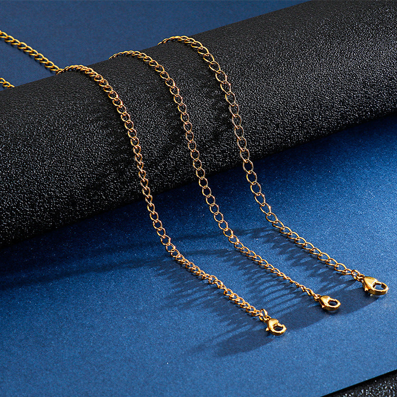 Multi-Size Stainless Steel Circle Chain in Gold