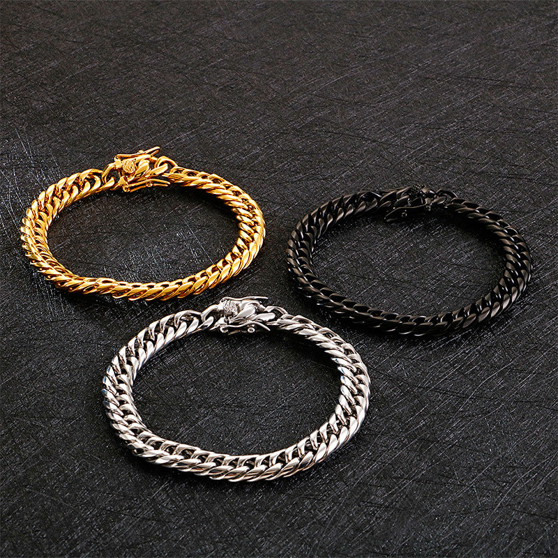 9mm Multi-Size Stainless Steel Cuban Bracelet