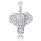 Iced Elephant Head Pendant