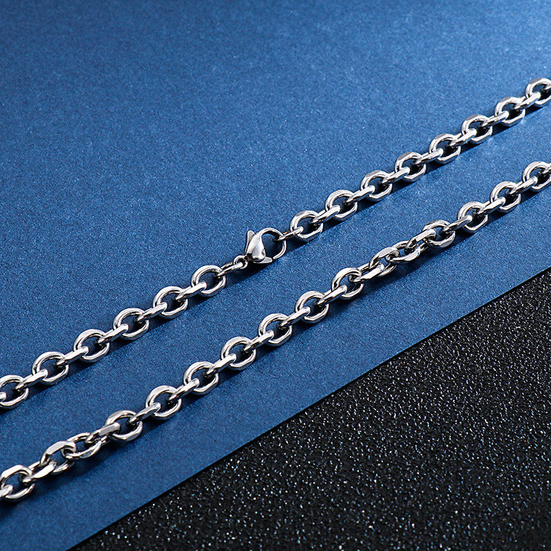 Multi-Size Stainless Steel Cable Chain in Silver