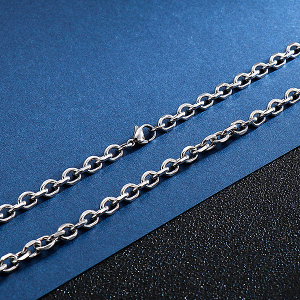 Multi-Size Stainless Steel Cable Chain in Silver