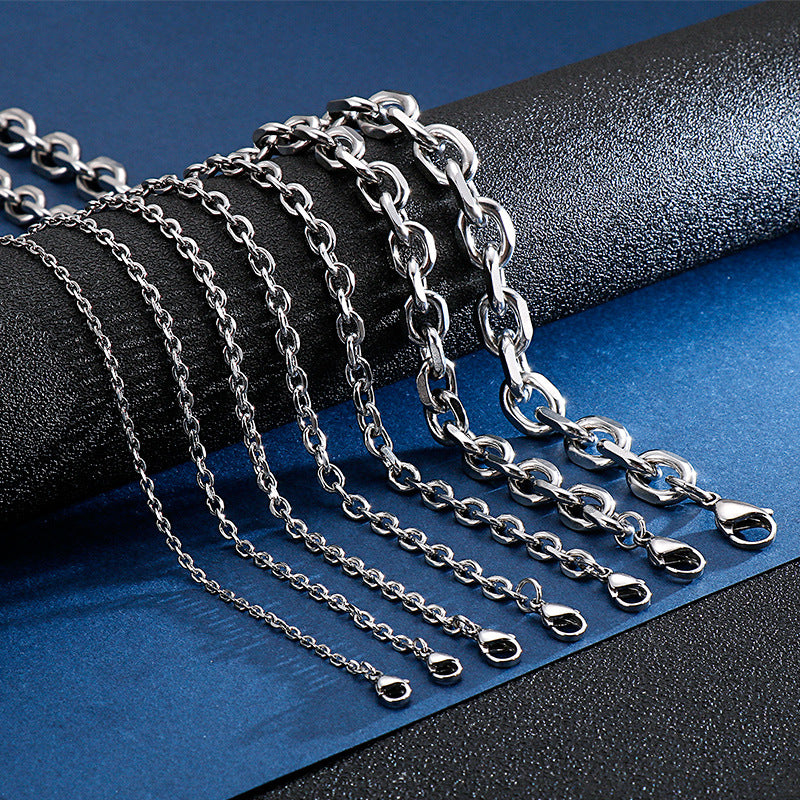 Multi-Size Stainless Steel Cable Chain in Silver