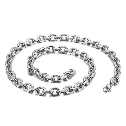 Multi-Size Stainless Steel Cable Chain in Silver