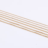 Multi-Size Stainless Steel Cable Chain in Gold