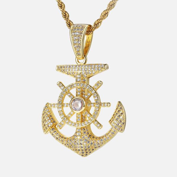 Iced Anchor And Rudder Pendant