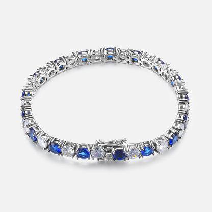 Iced Blue and White Zircon Boutique Tennis Bracelet