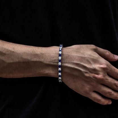 Iced Blue and White Zircon Boutique Tennis Bracelet
