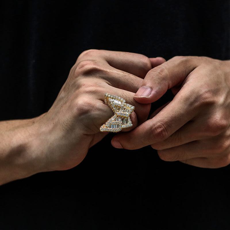 Iced Butterfly Hip Hop Ring