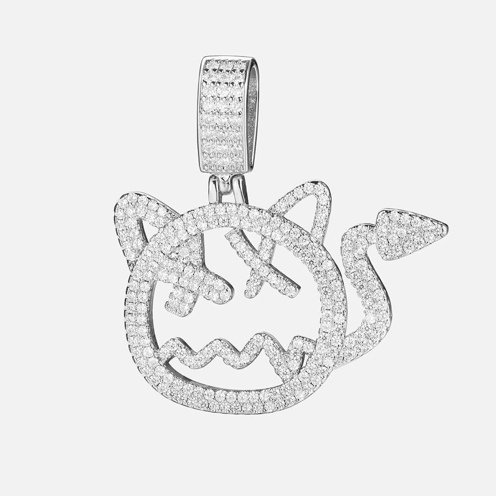 Iced Little Cartoon Devil Pendant