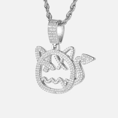 Iced Little Cartoon Devil Pendant