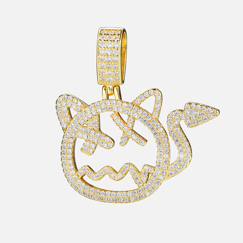 Iced Little Cartoon Devil Pendant