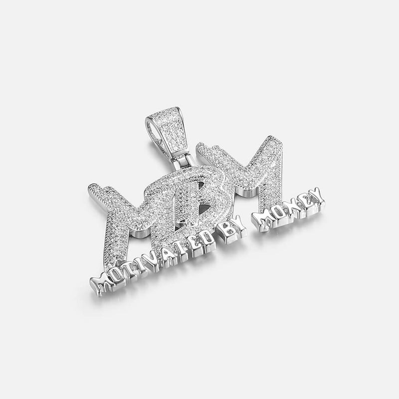 Iced MBM Letter Full Diamond Hip Hop Cubic Zircon Pendant