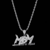 Iced MBM Letter Full Diamond Hip Hop Cubic Zircon Pendant