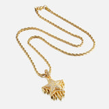 Iced Meteor Shooting Star Five-Pointed Star Pendant