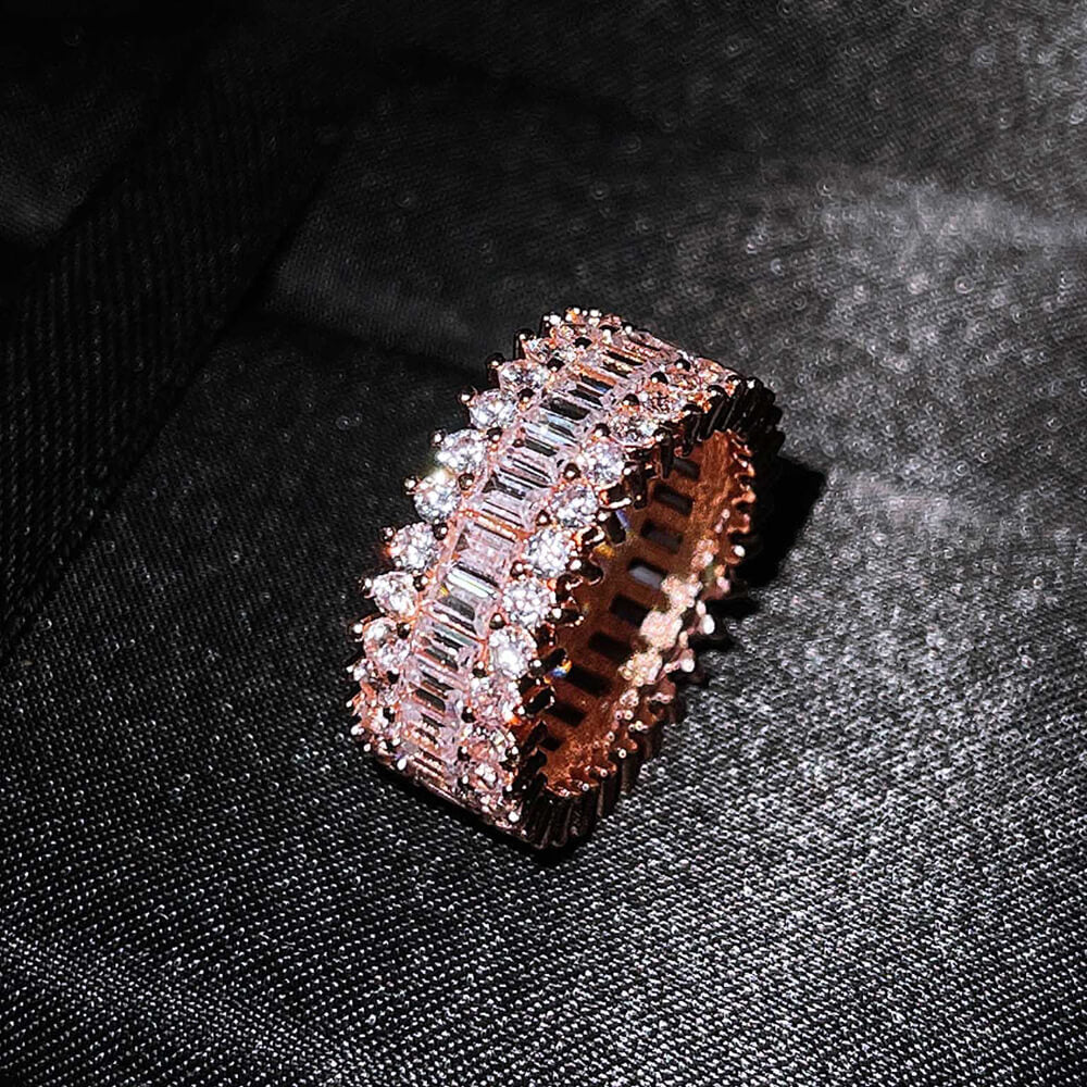 ICED MICRO-INLAID ZIRCON HIP HOP RING