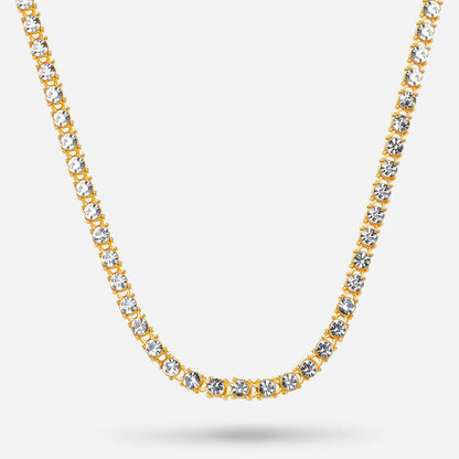Iced Rhinestone Tennis Chain Necklace