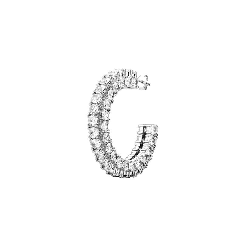 Large Exaggerated Full Rhinestone Hip Hop Earrings