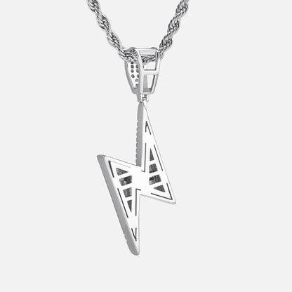 Lighting-Shaped Hip-Hop CZ Pendant