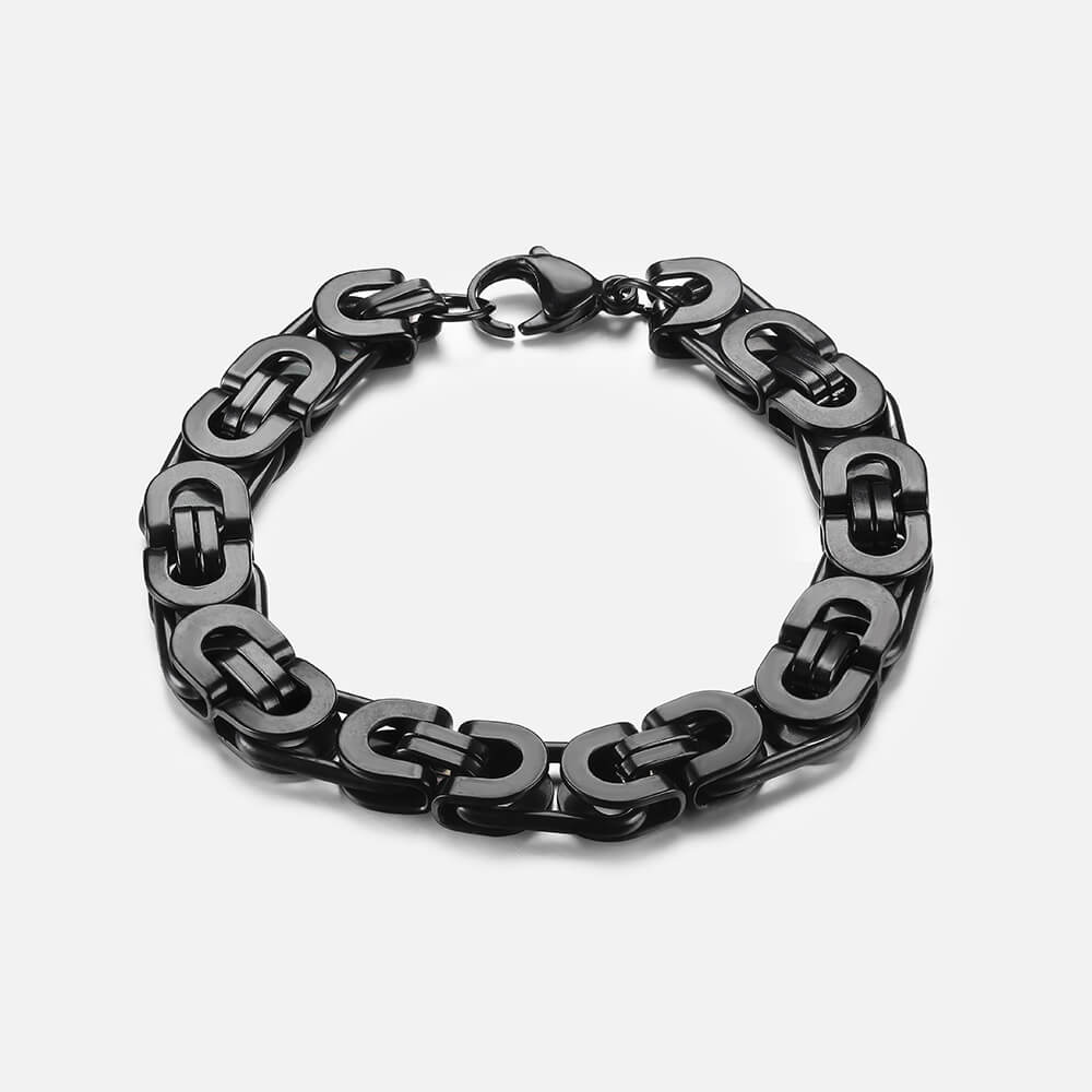 Multi-Size Stainless Steel Byzantine Bracelet