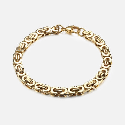 Multi-Size Stainless Steel Byzantine Bracelet