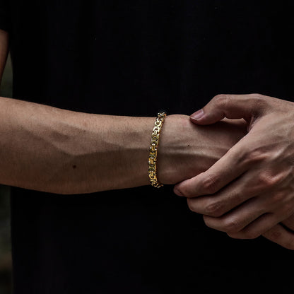 Multi-Size Stainless Steel Byzantine Bracelet