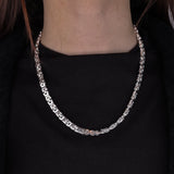 Multi-size Stainless Steel Byzantine Necklace