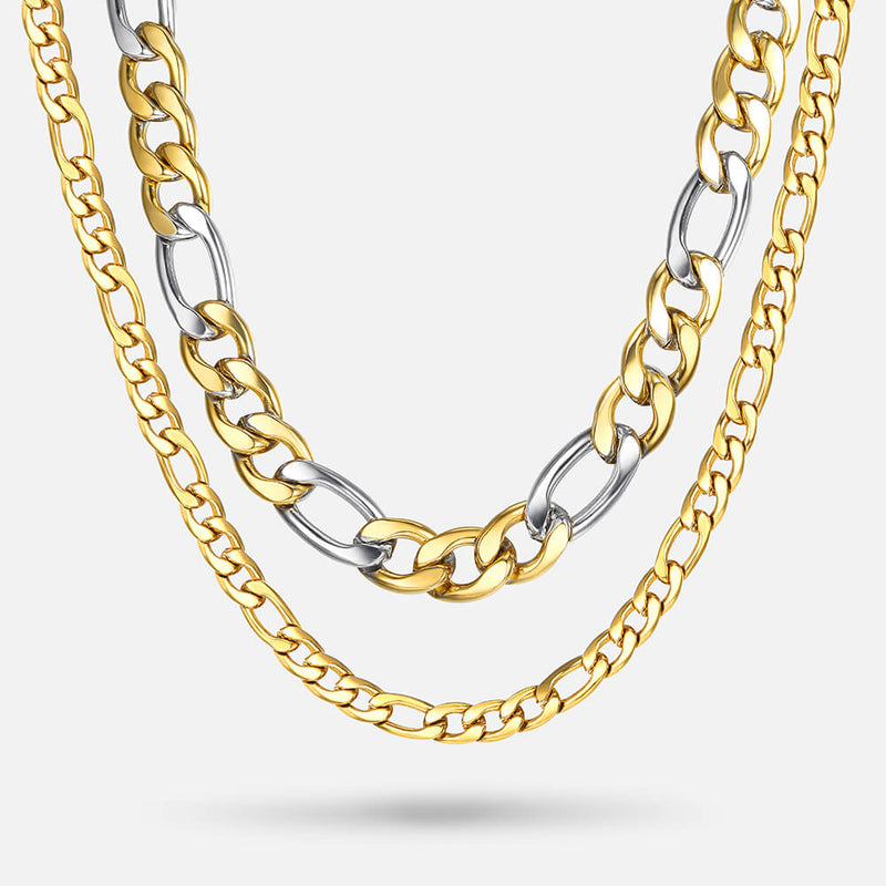 Multi-Size Stainless Steel Figaro Chain
