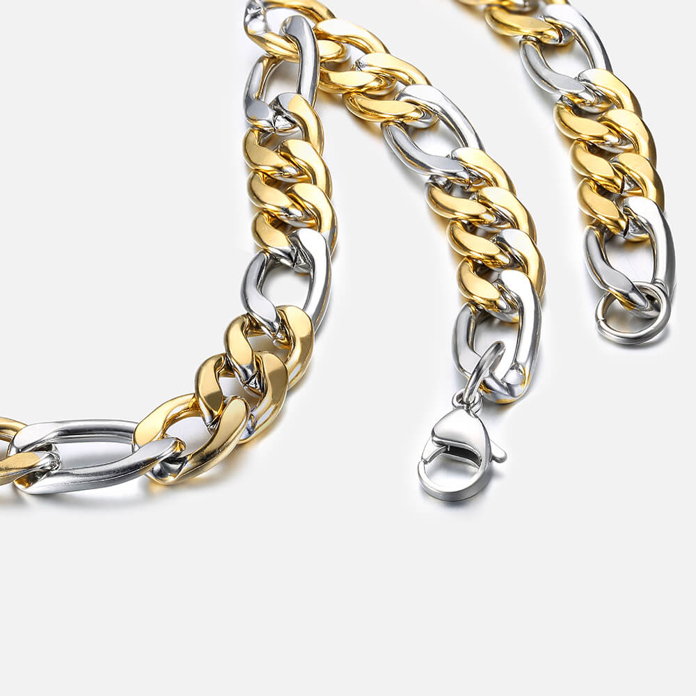 Multi-Size Stainless Steel Figaro Chain