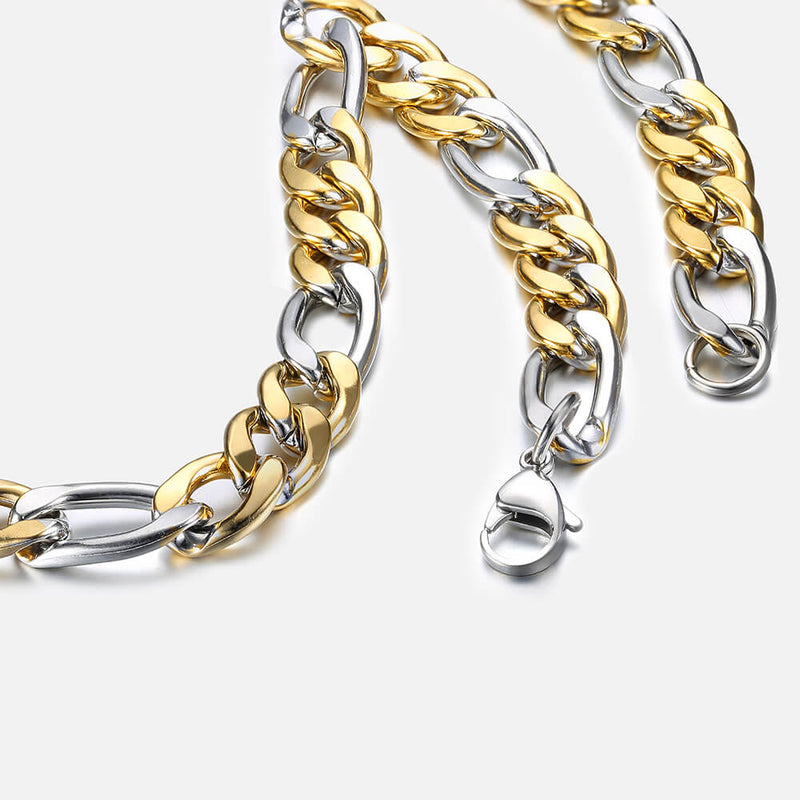 Multi-Size Stainless Steel Figaro Chain