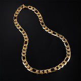 Multi-Size Stainless Steel Figaro Chain in Gold