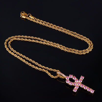 Pink Ankh Pendant