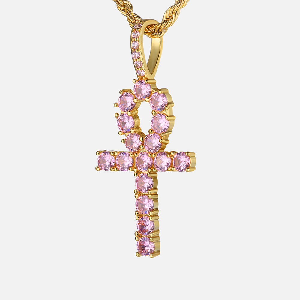 Pink Ankh Pendant