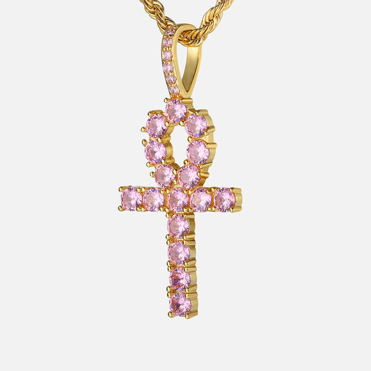 Pink Ankh Pendant