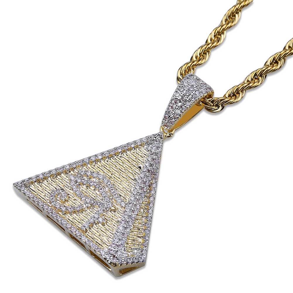 Pyramid Eye of Horus Hip Hop Necklace