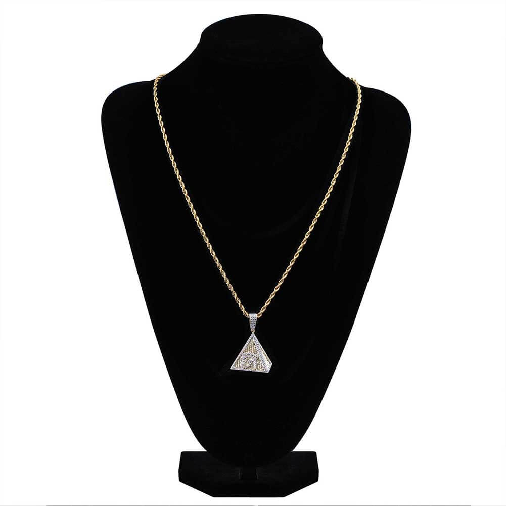 Pyramid Eye of Horus Hip Hop Necklace